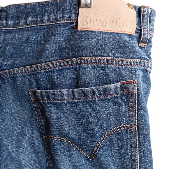 Vtg 42x32 Levis Jeans Silvertab 90s Y2K Baggy Fit Skater Denim Jeans Loose - Picture 6 of 9